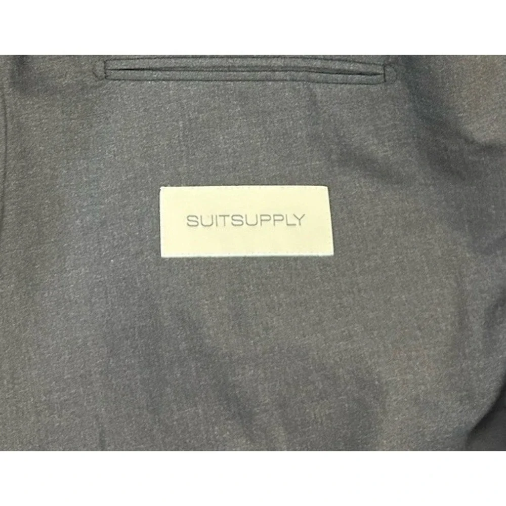Suitsupply Gray Unstructured La Spalla Reda Flexo Wool Blazer Mens 54L